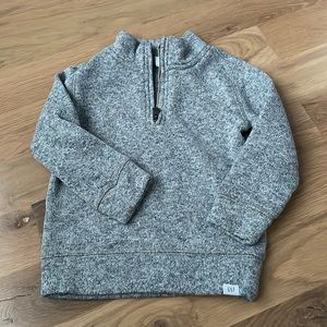 3/$20 - gray 3/4 zip boys sweatshirt